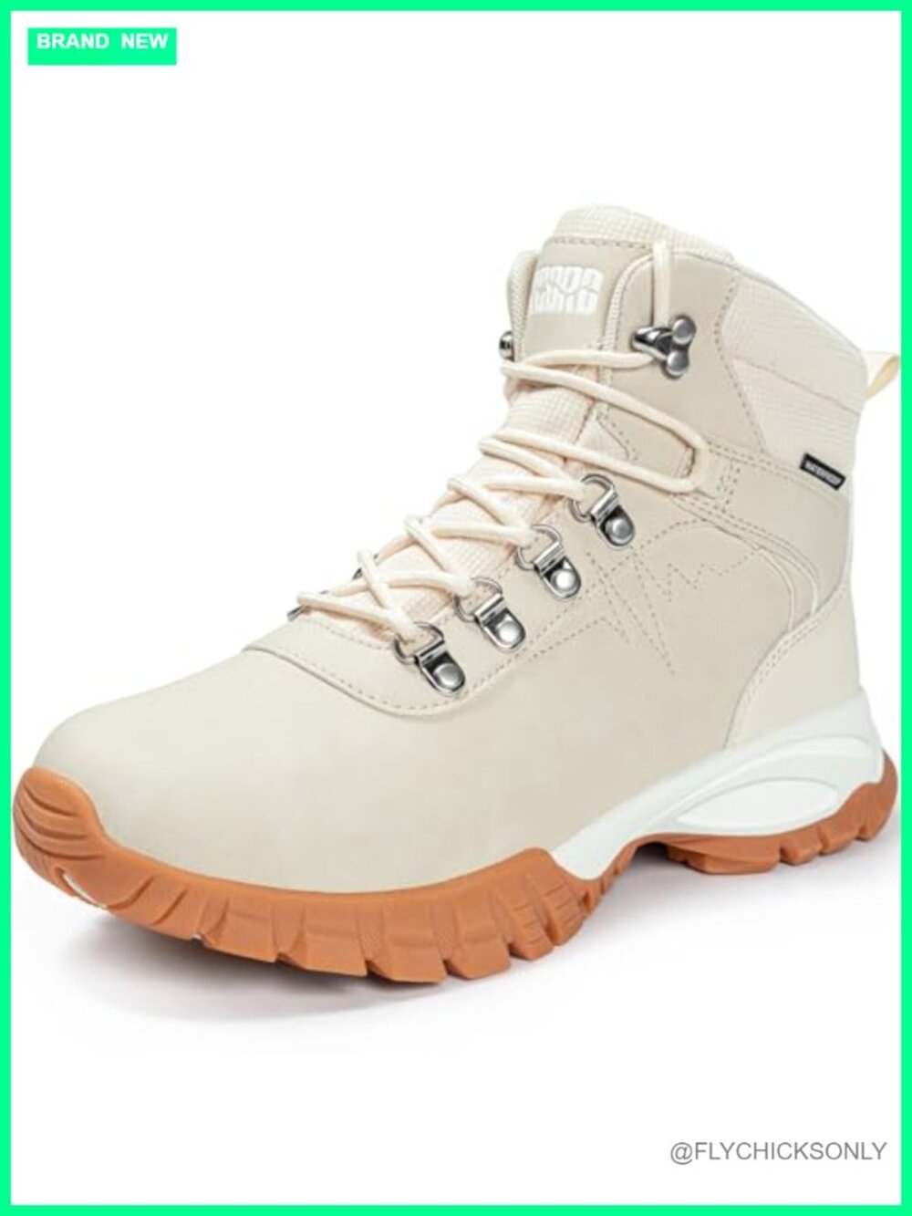 Waterproof Womens Hiking Boots Cushioned Insole Non-Slip Traction Mid-Cut